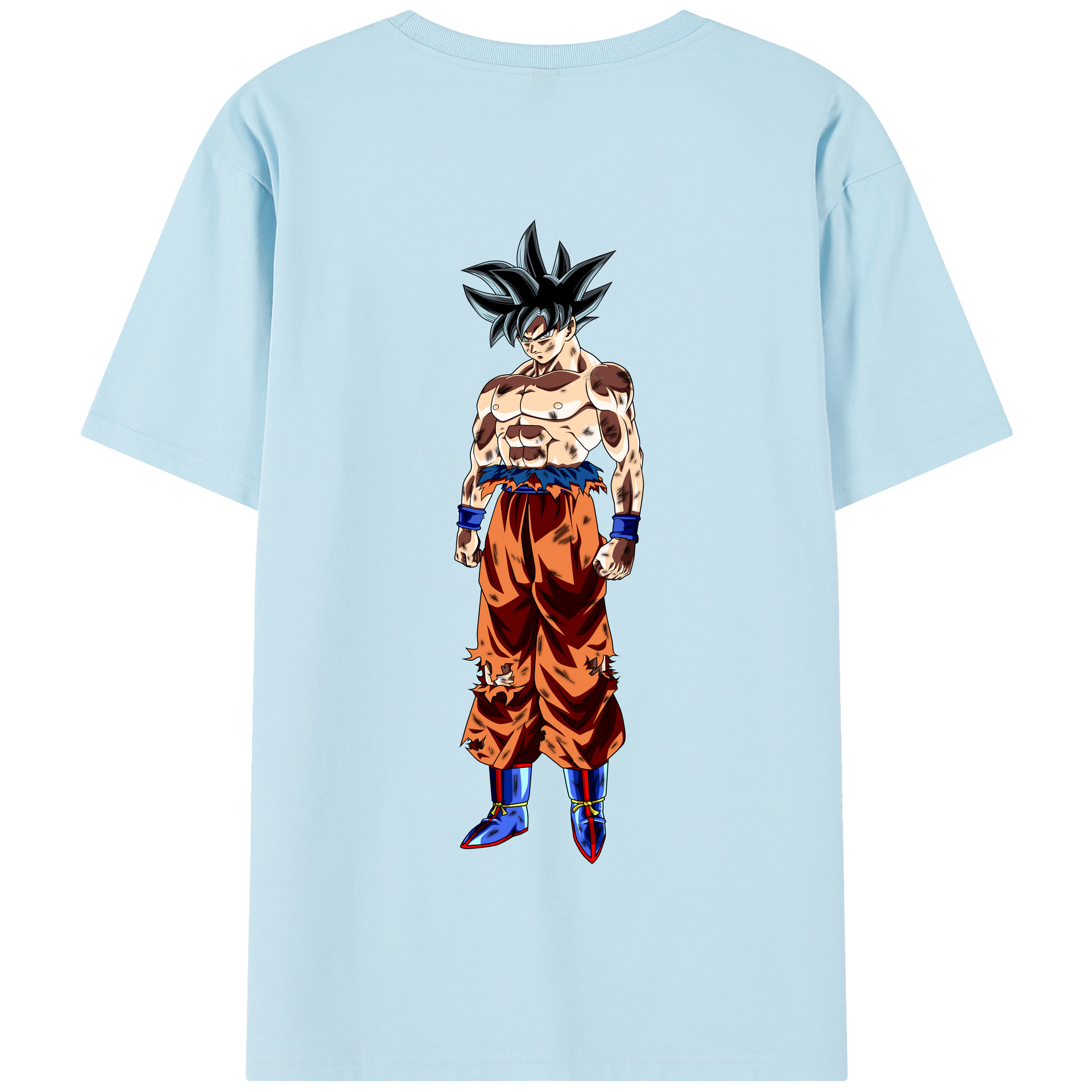 （画像用） ドラゴンボール 孫悟空（そん ごくう）Son Goku カカロット DRAGON BALL Kakarotto 綿100％半袖Tシャツ（背面プリント）